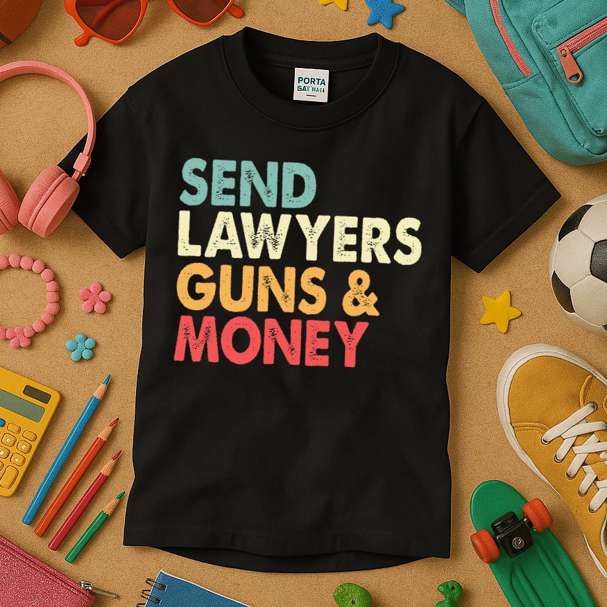 Send Lawyers Guns And Money Kids T-Shirt