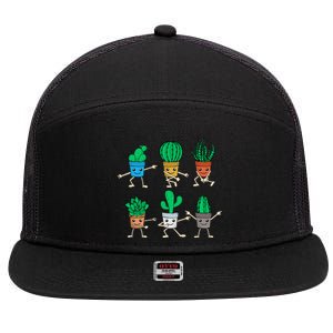 Succulent Lover Gardener Plant Lover Women Gardening Cactus 7 Panel Mesh Trucker Snapback Hat