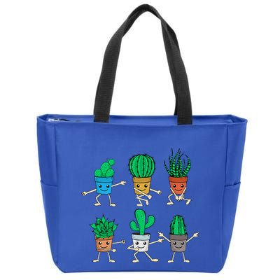 Succulent Lover Gardener Plant Lover Women Gardening Cactus Zip Tote Bag