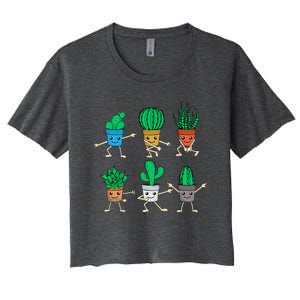 Succulent Lover Gardener Plant Lover Women Gardening Cactus Women's Crop Top Tee