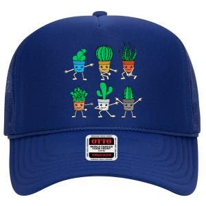 Succulent Lover Gardener Plant Lover Women Gardening Cactus High Crown Mesh Back Trucker Hat