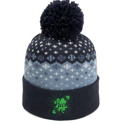 Shamrock Luck Green St Patricks Day The Baniff Cuffed Pom Beanie