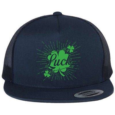 Shamrock Luck Green St Patricks Day Flat Bill Trucker Hat