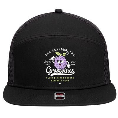 San Leandro Grapevines California Vintage Defunct Baseball Teams 7 Panel Mesh Trucker Snapback Hat