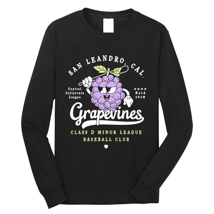 San Leandro Grapevines California Vintage Defunct Baseball Teams Long Sleeve Shirt