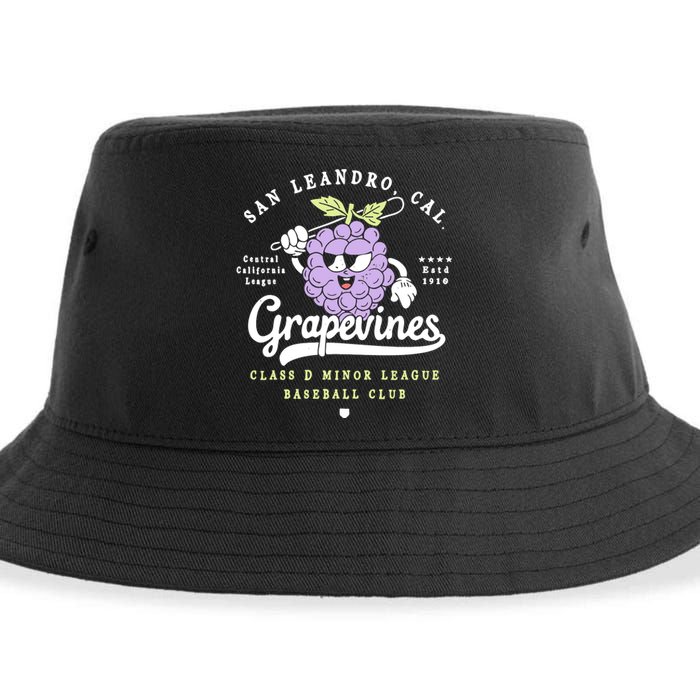 San Leandro Grapevines California Vintage Defunct Baseball Teams Sustainable Bucket Hat