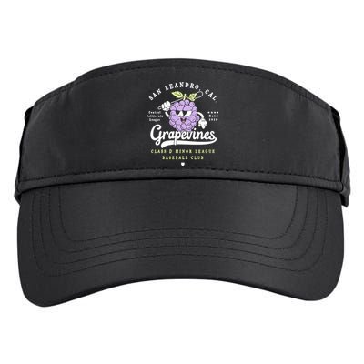 San Leandro Grapevines California Vintage Defunct Baseball Teams Adult Drive Performance Visor