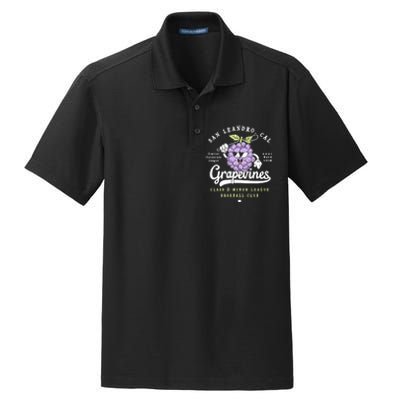 San Leandro Grapevines California Vintage Defunct Baseball Teams Dry Zone Grid Polo