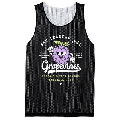 San Leandro Grapevines California Vintage Defunct Baseball Teams Mesh Reversible Basketball Jersey Tank