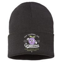 San Leandro Grapevines California Vintage Defunct Baseball Teams Sustainable Knit Beanie