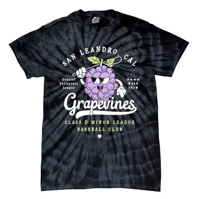 San Leandro Grapevines California Vintage Defunct Baseball Teams Tie-Dye T-Shirt