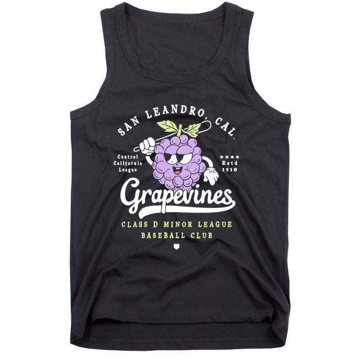 San Leandro Grapevines California Vintage Defunct Baseball Teams Tank Top