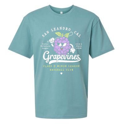 San Leandro Grapevines California Vintage Defunct Baseball Teams Sueded Cloud Jersey T-Shirt