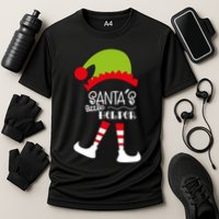 Santas Little Helper Elf Holiday Cooling Performance Crew T-Shirt