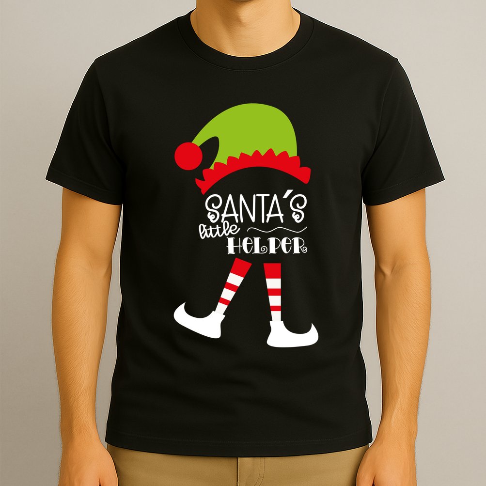 Santas Little Helper Elf Holiday T-Shirt