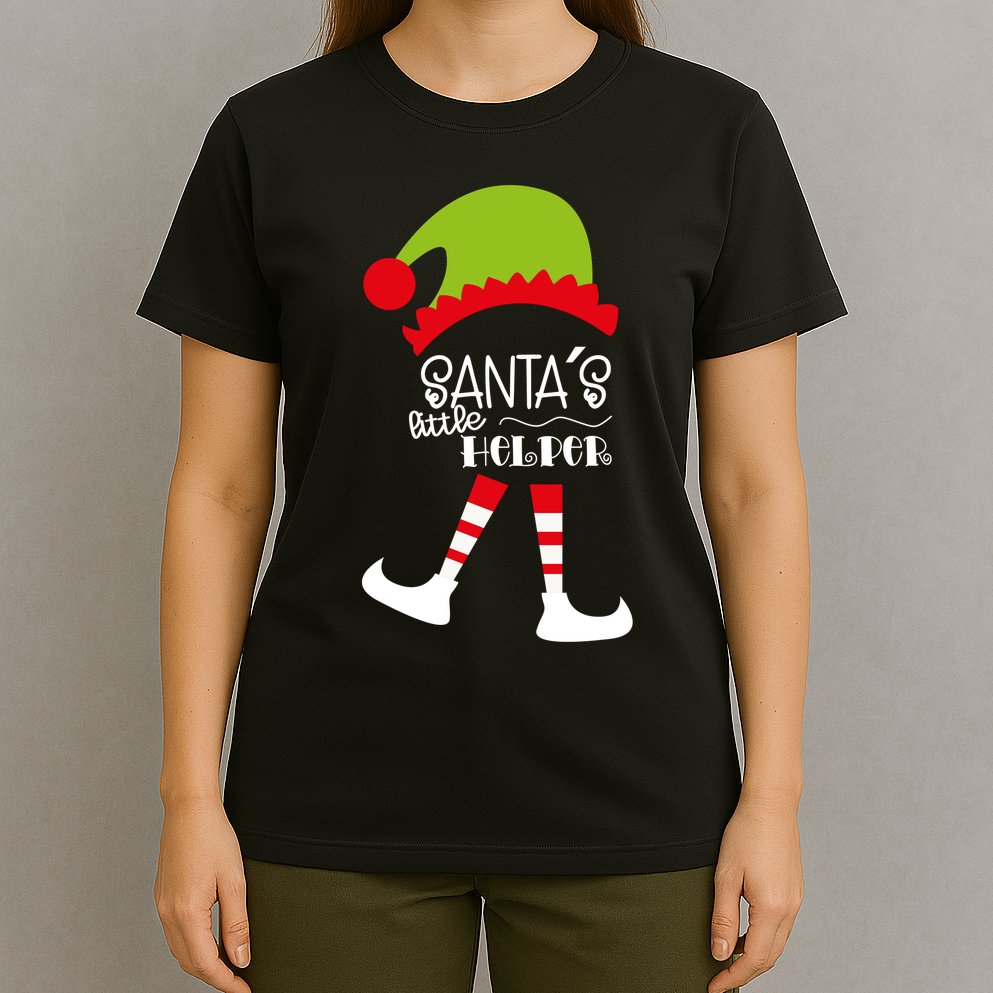 Santas Little Helper Elf Holiday T-Shirt