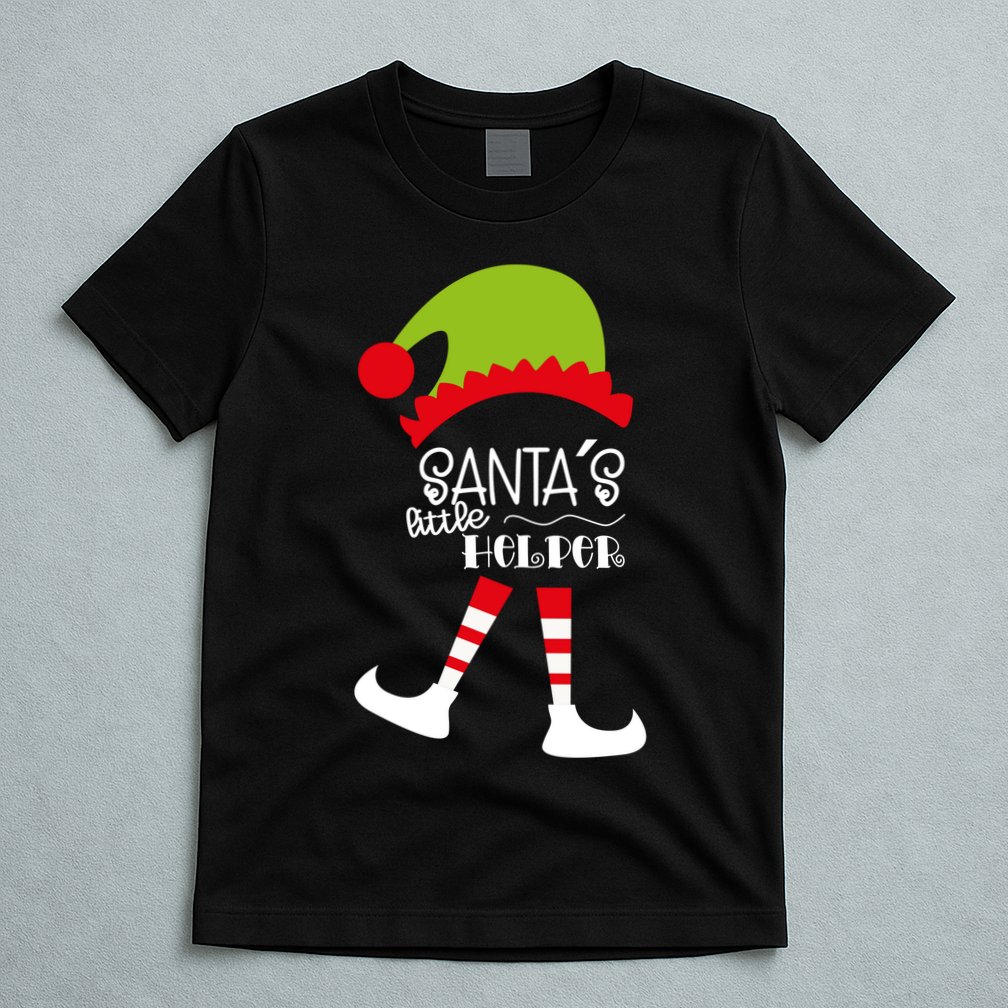 Santas Little Helper Elf Holiday T-Shirt
