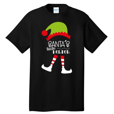 Santas Little Helper Elf Holiday Tall T-Shirt