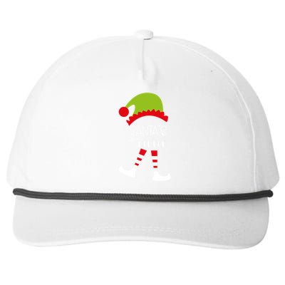 Santas Little Helper Elf Holiday Snapback Five-Panel Rope Hat