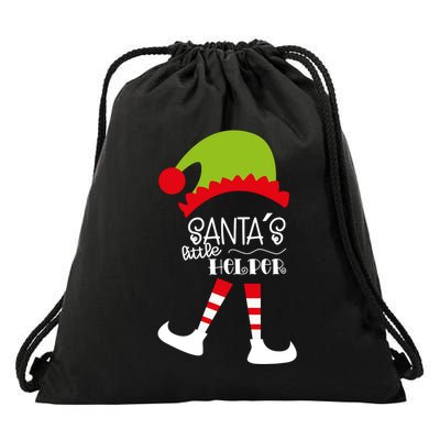 Santas Little Helper Elf Holiday Drawstring Bag