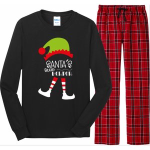 Santas Little Helper Elf Holiday Long Sleeve Pajama Set