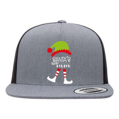 Santas Little Helper Elf Holiday Flat Bill Trucker Hat