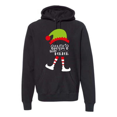 Santas Little Helper Elf Holiday Premium Hoodie