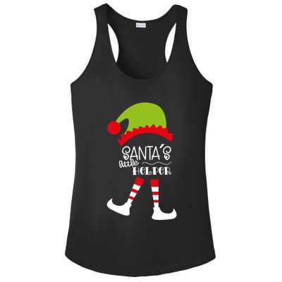 Santas Little Helper Elf Holiday Ladies PosiCharge Competitor Racerback Tank