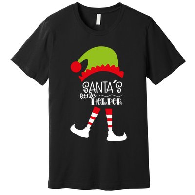 Santas Little Helper Elf Holiday Premium T-Shirt