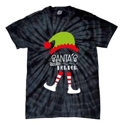 Santas Little Helper Elf Holiday Tie-Dye T-Shirt