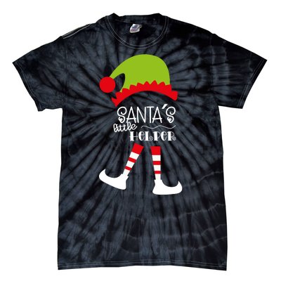 Santas Little Helper Elf Holiday Tie-Dye T-Shirt