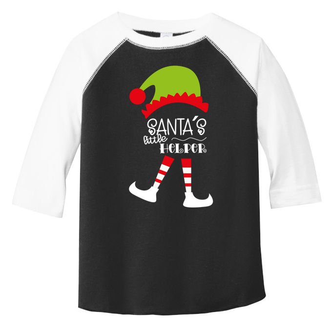 Santas Little Helper Elf Holiday Toddler Fine Jersey T-Shirt