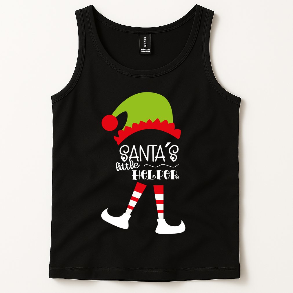 Santas Little Helper Elf Holiday Tank Top