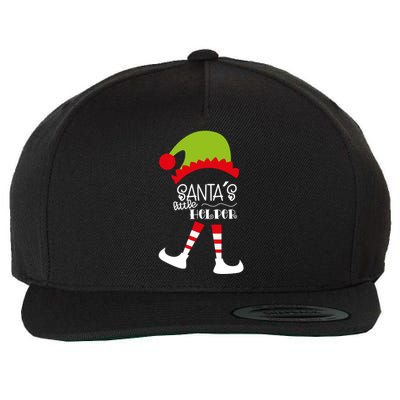 Santas Little Helper Elf Holiday Wool Snapback Cap