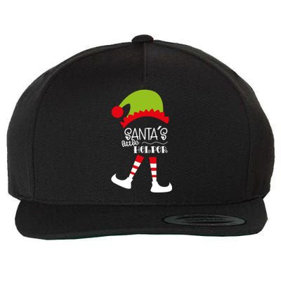 Santas Little Helper Elf Holiday Wool Snapback Cap