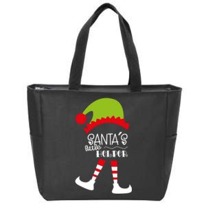 Santas Little Helper Elf Holiday Zip Tote Bag