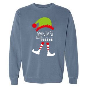 Santas Little Helper Elf Holiday Garment-Dyed Sweatshirt