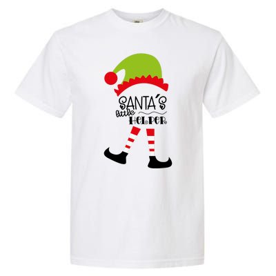 Santas Little Helper Elf Holiday Garment-Dyed Heavyweight T-Shirt