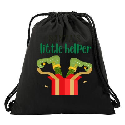 Santas Little Helper Christmas Kids Christmas Clothes Kids Christmas Outfitc Drawstring Bag