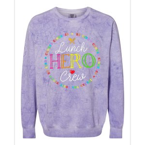 School Lunch Hero Squad Funny Cafeteria Workers Crew Lady Colorblast Crewneck Sweatshirt