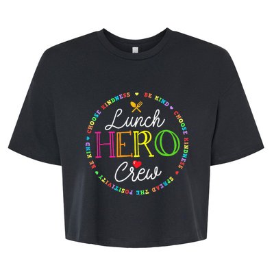 School Lunch Hero Squad Funny Cafeteria Workers Crew Lady Bella+Canvas Jersey Crop Tee