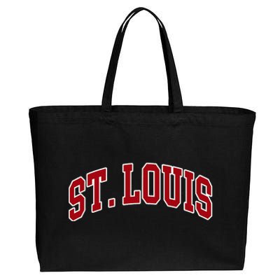 St. Louis Hometown Pride Throwback Design Cotton Canvas Jumbo Tote