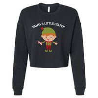Santa's Little Helper Cropped Pullover Crew