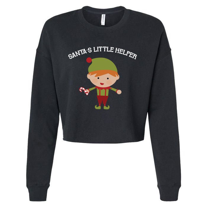 Santa's Little Helper Cropped Pullover Crew