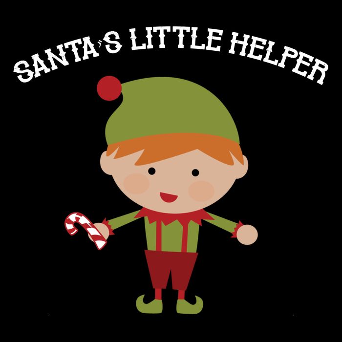 Santa's Little Helper Cropped Pullover Crew