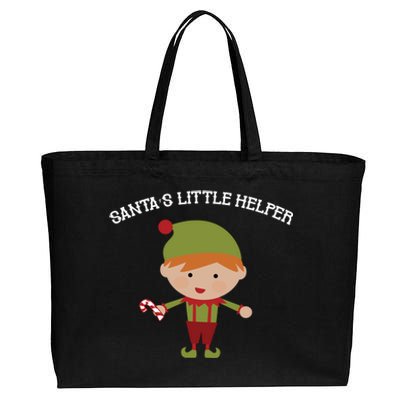 Santa's Little Helper Cotton Canvas Jumbo Tote