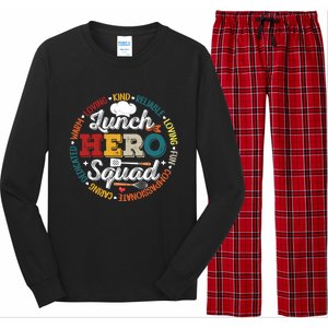 School Lunch Hero Squad Funny Cafeteria Workers Retro Cool Gift Long Sleeve Pajama Set