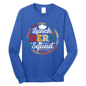 School Lunch Hero Squad Funny Cafeteria Workers Retro Cool Gift Long Sleeve Shirt