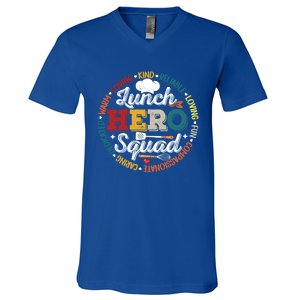 School Lunch Hero Squad Funny Cafeteria Workers Retro Cool Gift V-Neck T-Shirt