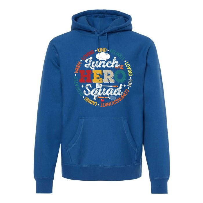 School Lunch Hero Squad Funny Cafeteria Workers Retro Cool Gift Premium Hoodie